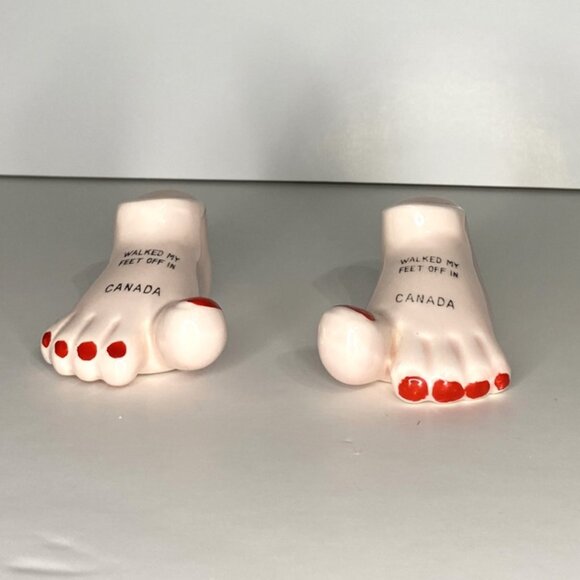 Walk My Feet Off In Canada Salt & Pepper Shakers - Picture 2 of 8